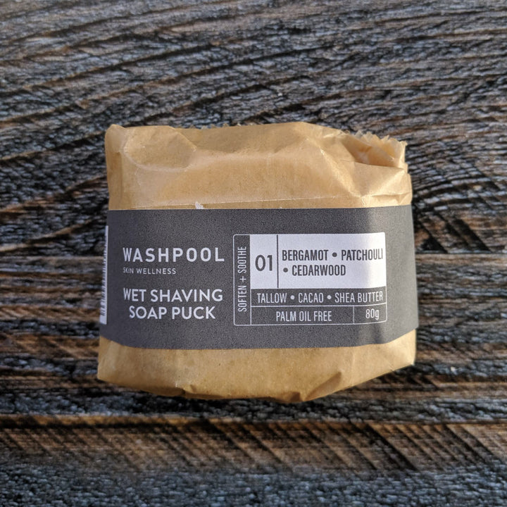Wet Shaving Soap Puck - Bergamot · Patchouli · Cedarwood